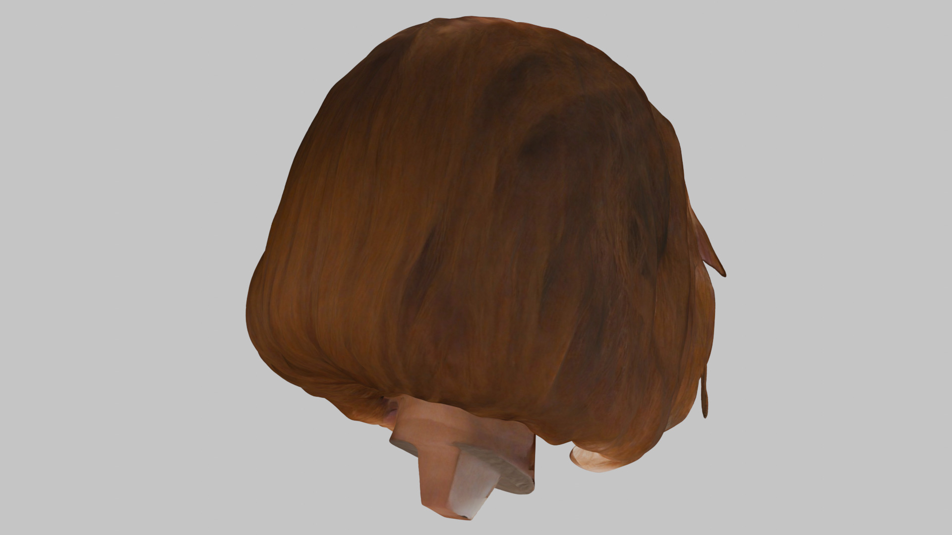 realistic female portrait head bust Low-poly 3D model_13