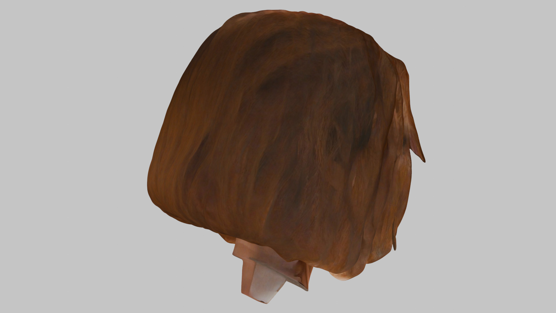 realistic female portrait head bust Low-poly 3D model_12