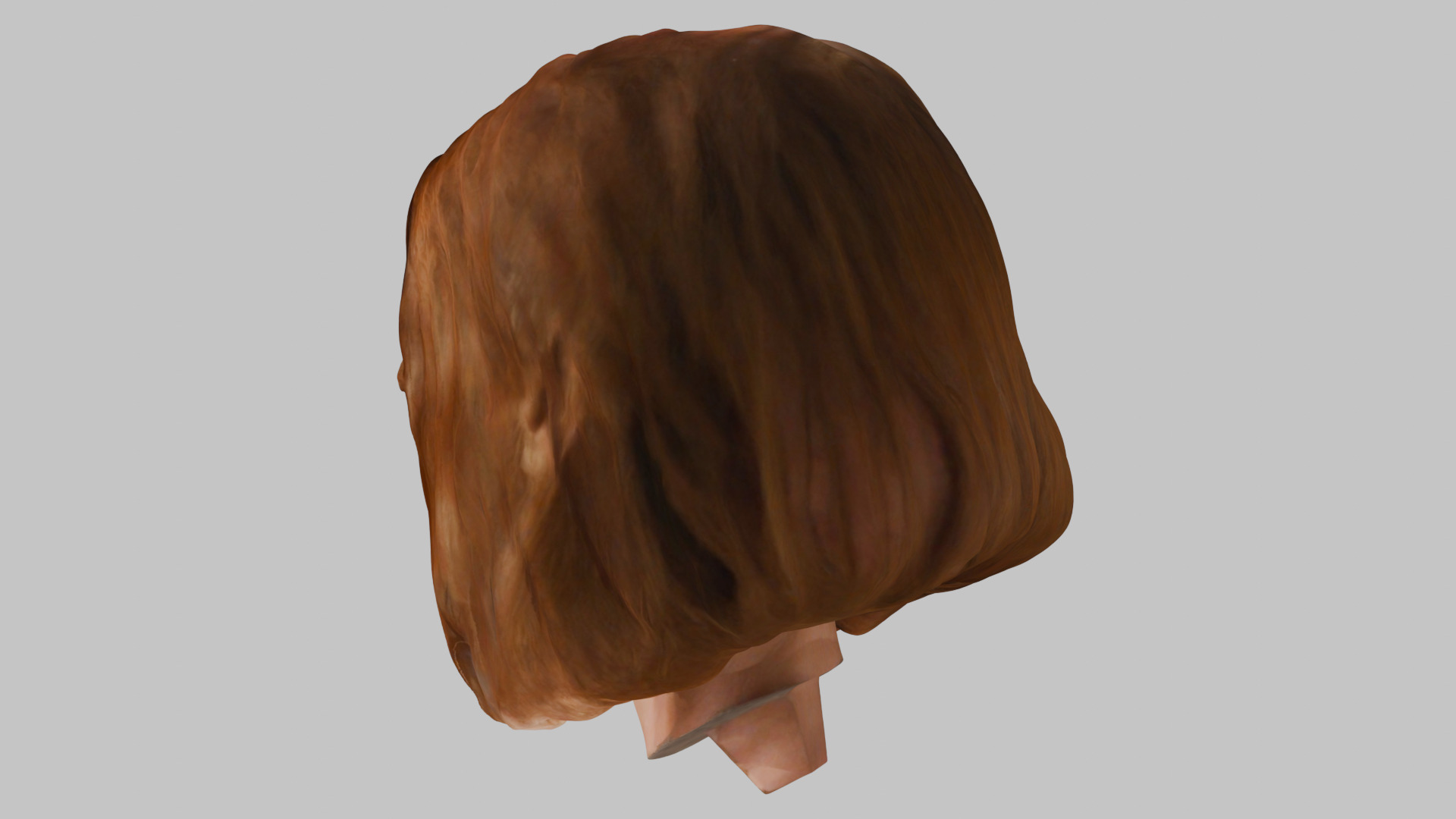 realistic female portrait head bust Low-poly 3D model_20