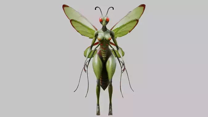 Big Insectoid Humanoid Mantis