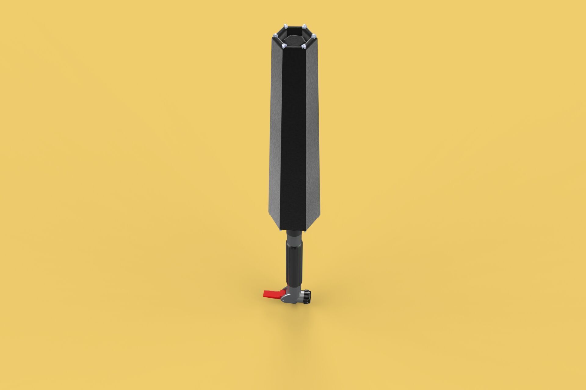 MULTIFUNCTION HANDLE AIR PUMP UMBRELLA INFLATOR BIKE PORTABLE 3D model_5