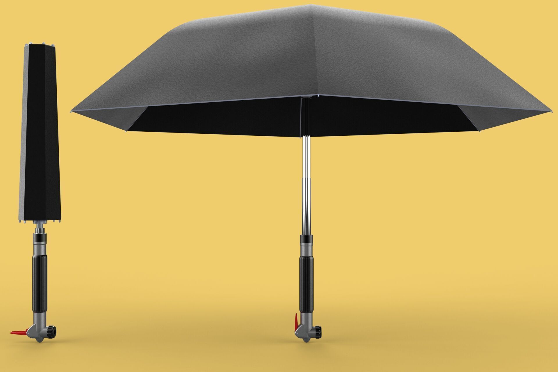 MULTIFUNCTION HANDLE AIR PUMP UMBRELLA INFLATOR BIKE PORTABLE 3D model_42