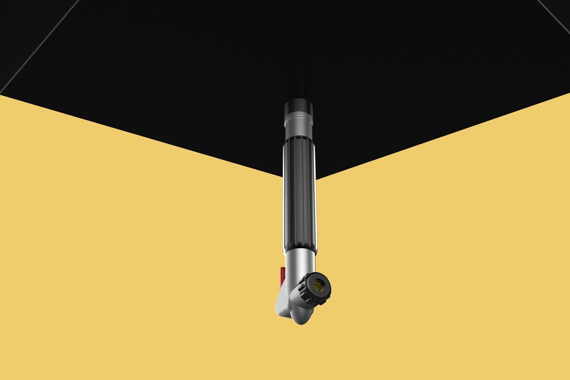 MULTIFUNCTION HANDLE AIR PUMP UMBRELLA INFLATOR BIKE PORTABLE 3D model_39