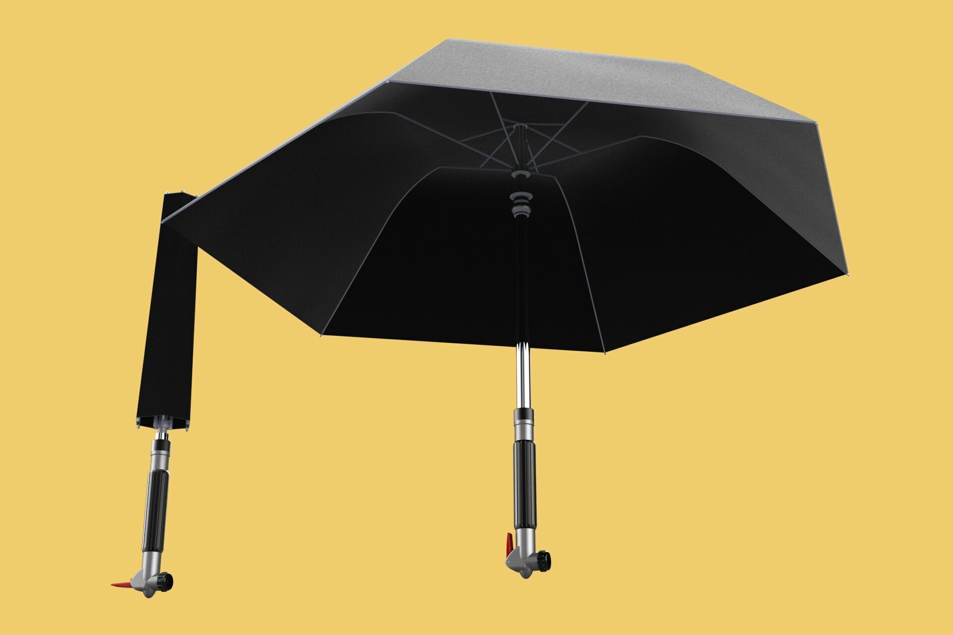 MULTIFUNCTION HANDLE AIR PUMP UMBRELLA INFLATOR BIKE PORTABLE 3D model_3