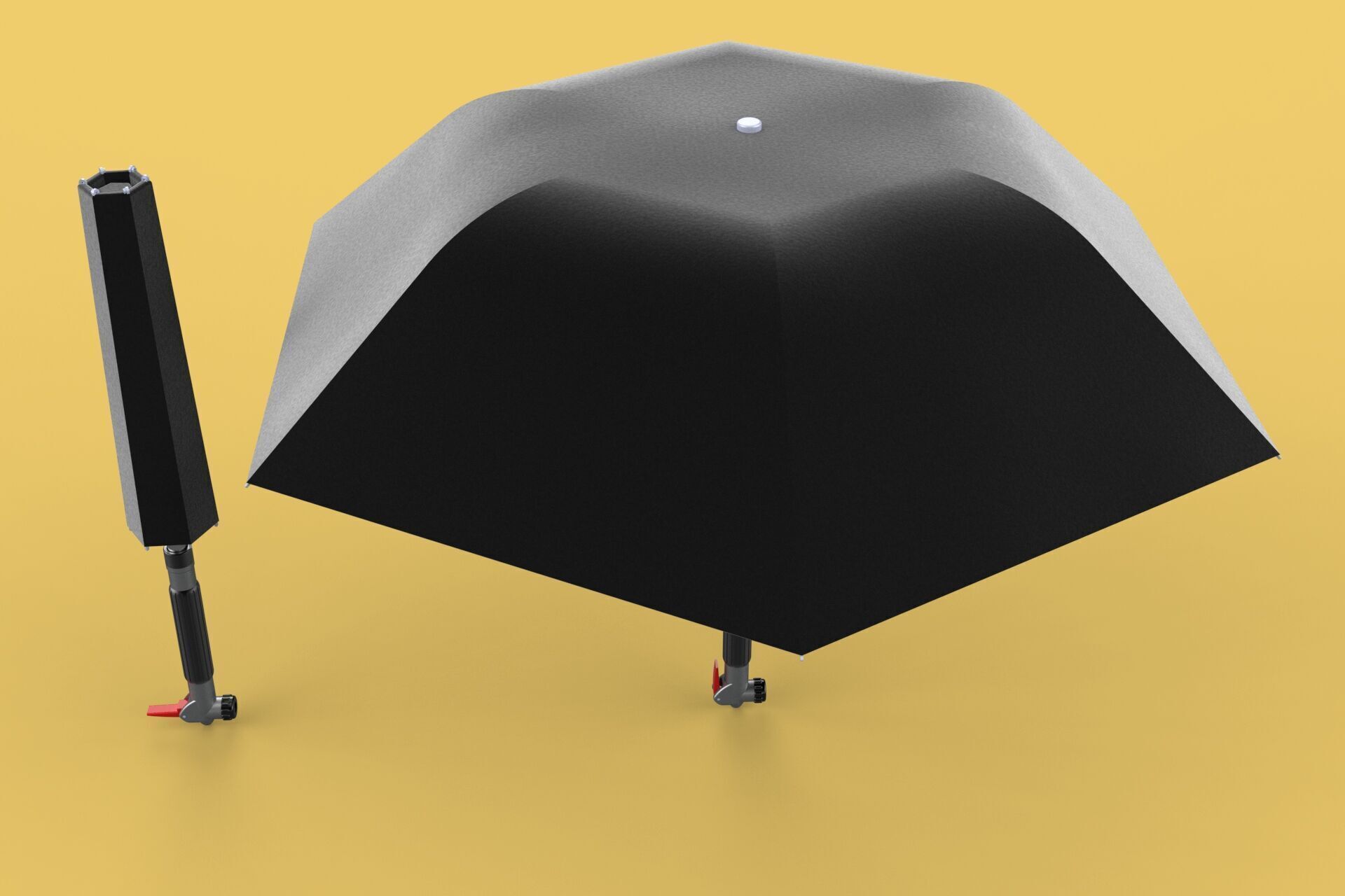 MULTIFUNCTION HANDLE AIR PUMP UMBRELLA INFLATOR BIKE PORTABLE 3D model_44