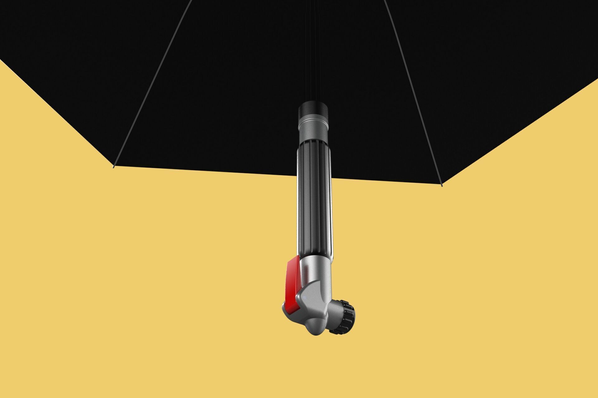 MULTIFUNCTION HANDLE AIR PUMP UMBRELLA INFLATOR BIKE PORTABLE 3D model_38