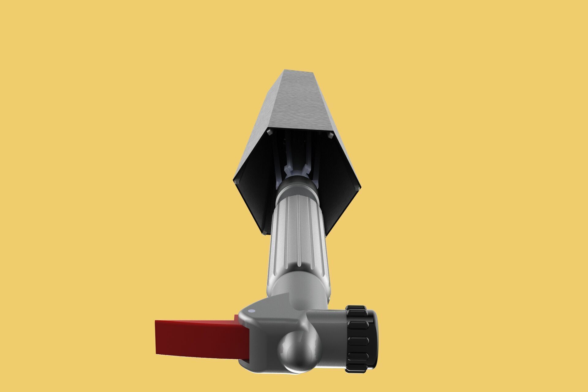 MULTIFUNCTION HANDLE AIR PUMP UMBRELLA INFLATOR BIKE PORTABLE 3D model_13