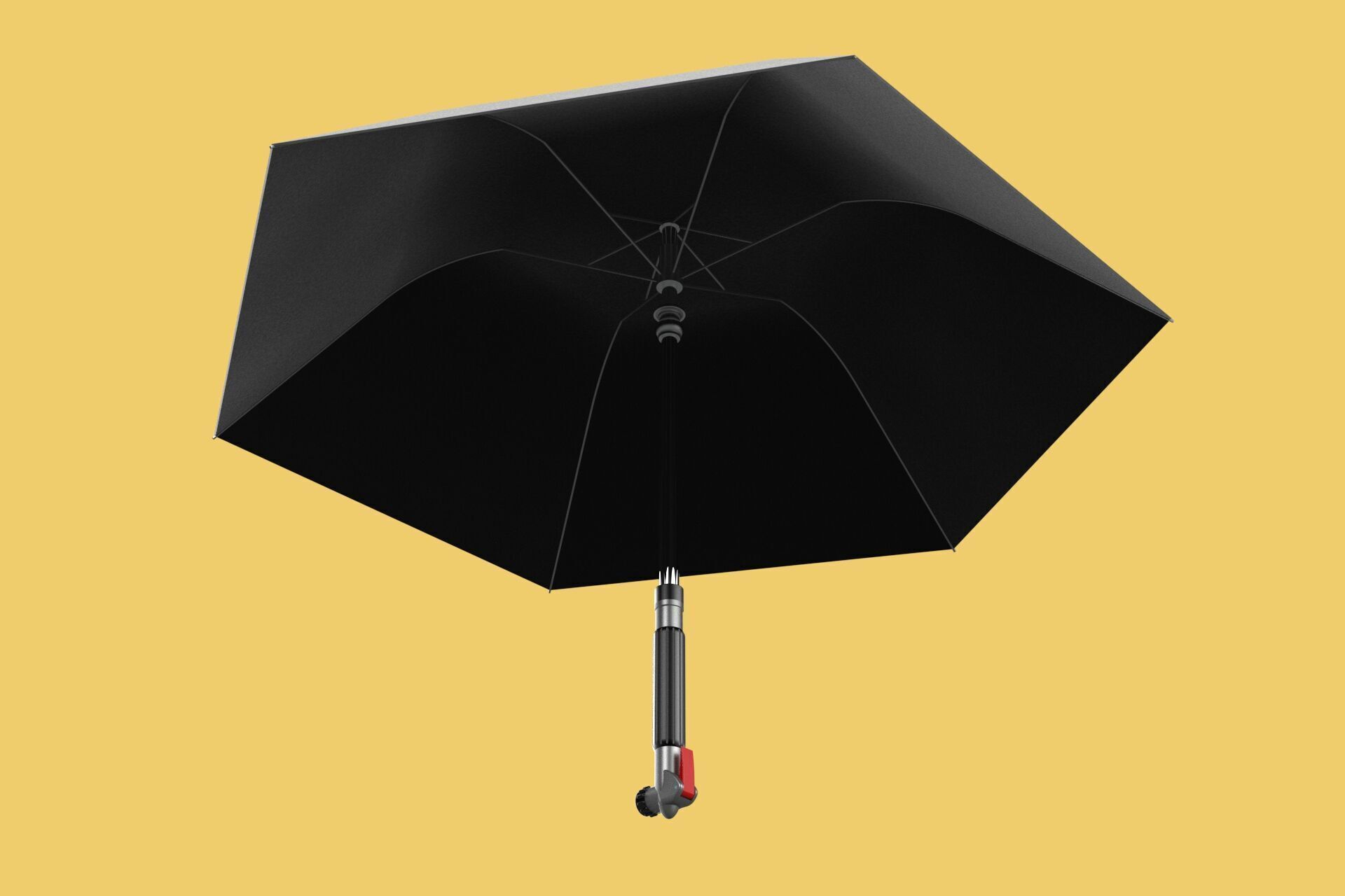 MULTIFUNCTION HANDLE AIR PUMP UMBRELLA INFLATOR BIKE PORTABLE 3D model_36