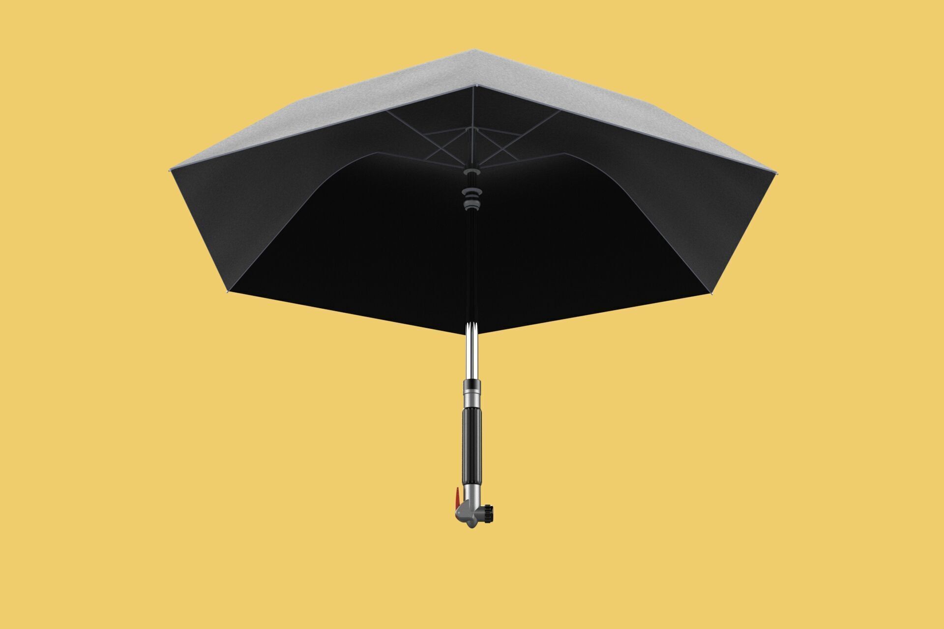 MULTIFUNCTION HANDLE AIR PUMP UMBRELLA INFLATOR BIKE PORTABLE 3D model_23