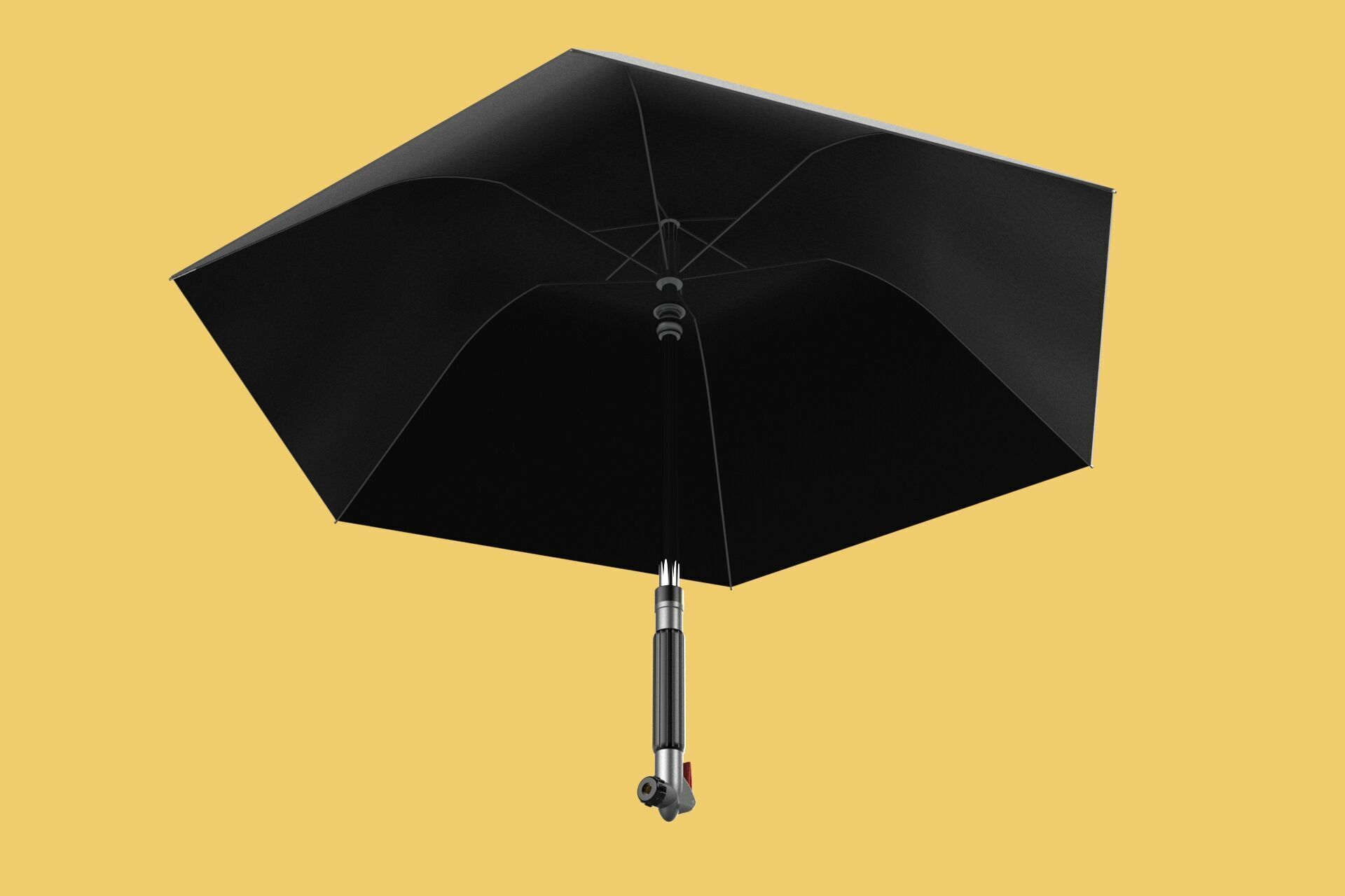 MULTIFUNCTION HANDLE AIR PUMP UMBRELLA INFLATOR BIKE PORTABLE 3D model_35