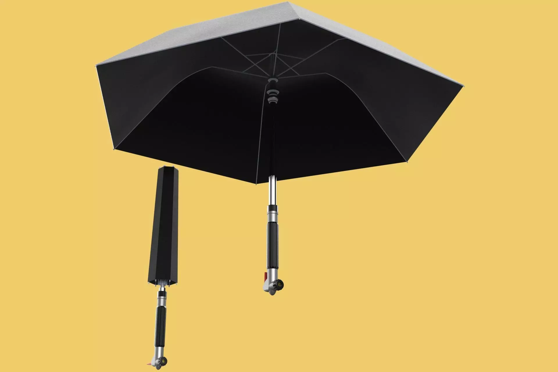 MULTIFUNCTION HANDLE AIR PUMP UMBRELLA INFLATOR BIKE PORTABLE 3D model_0