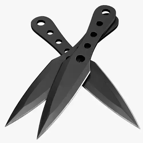 Throwing knife Low-poly 3D model