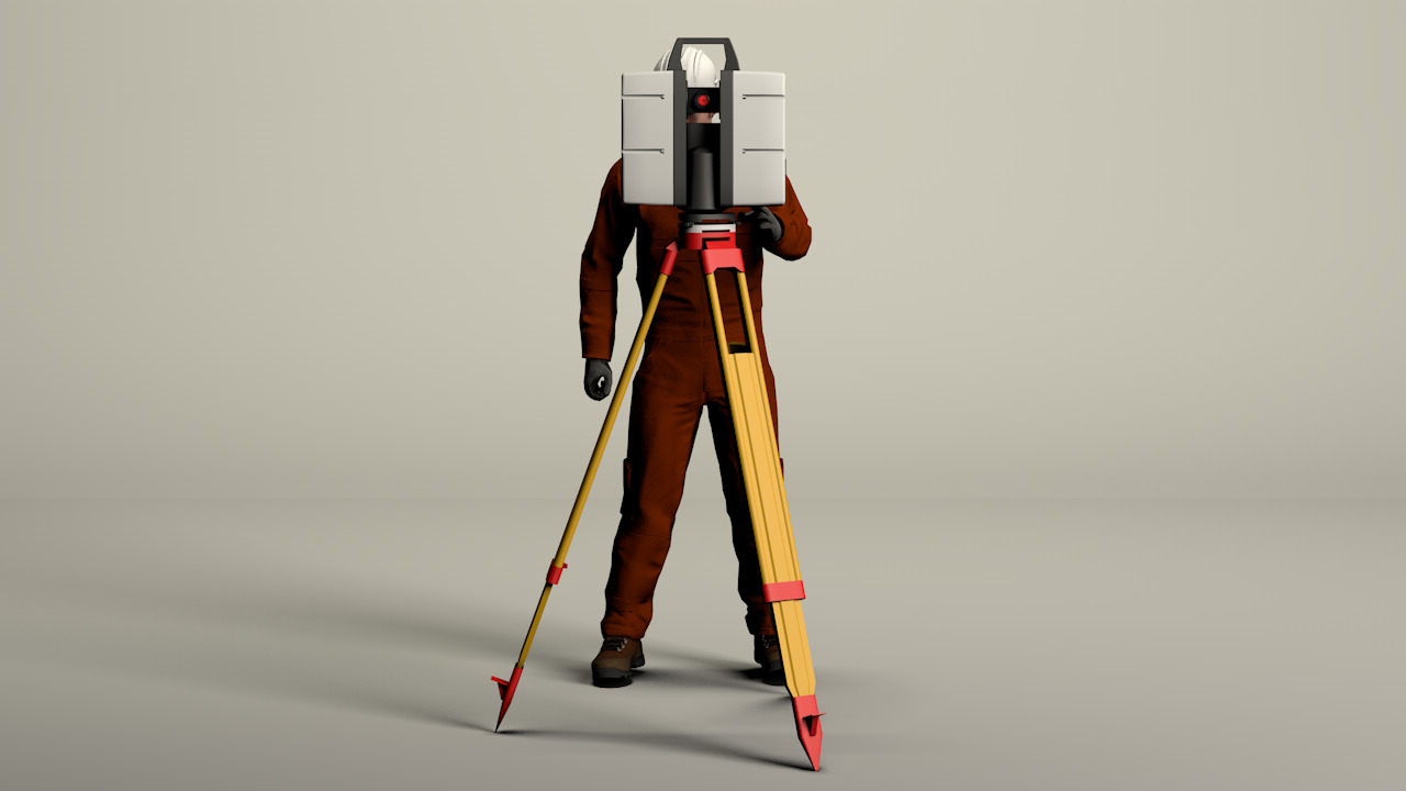 Taqueometros Full Station 3D model_4