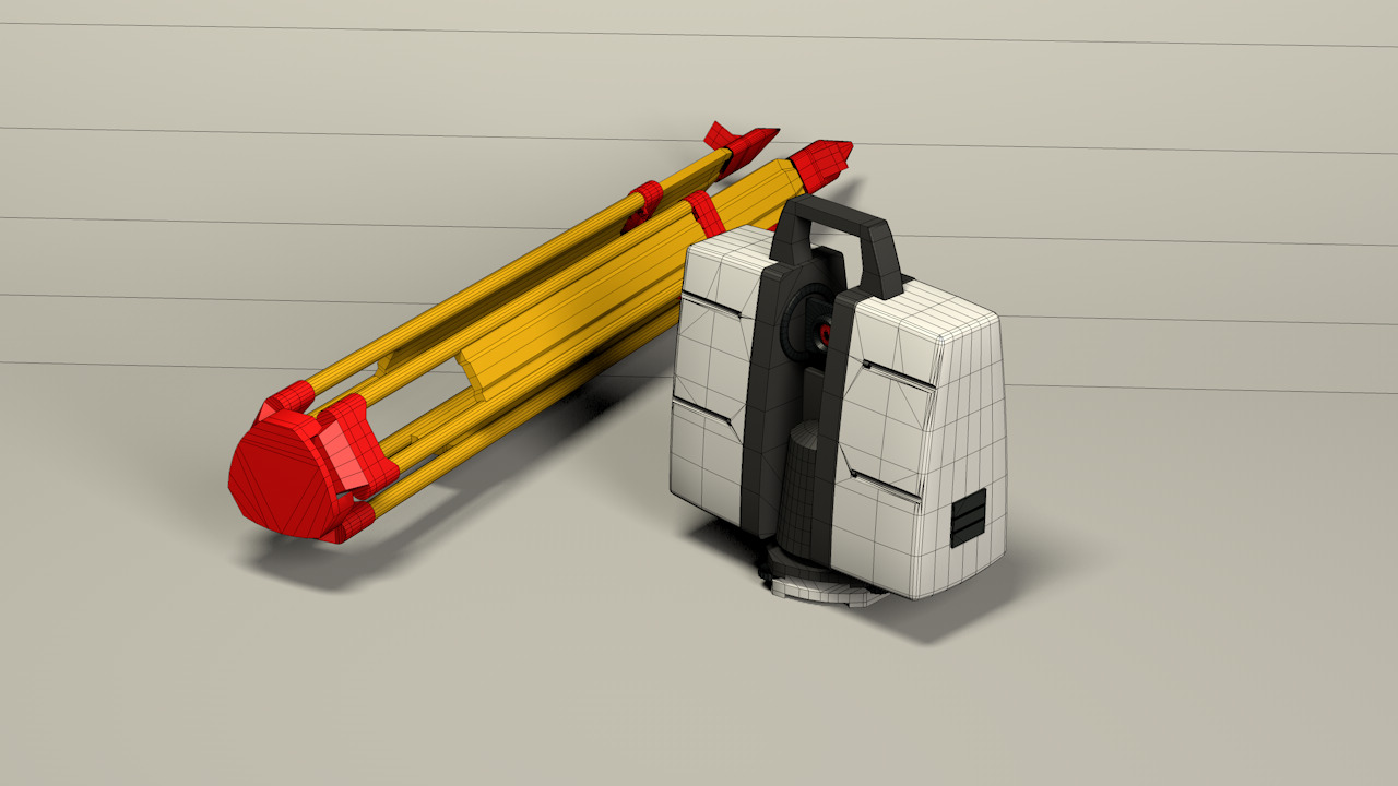 Taqueometros Full Station 3D model_2