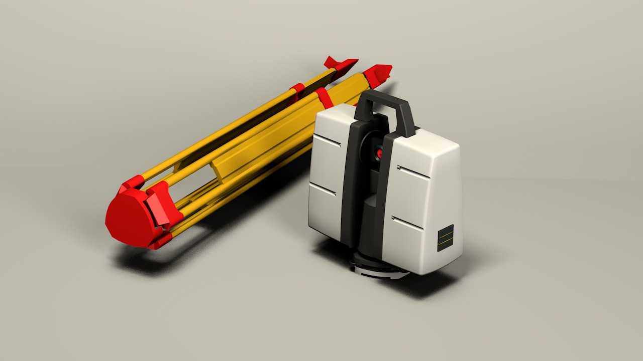 Taqueometros Full Station 3D model_6