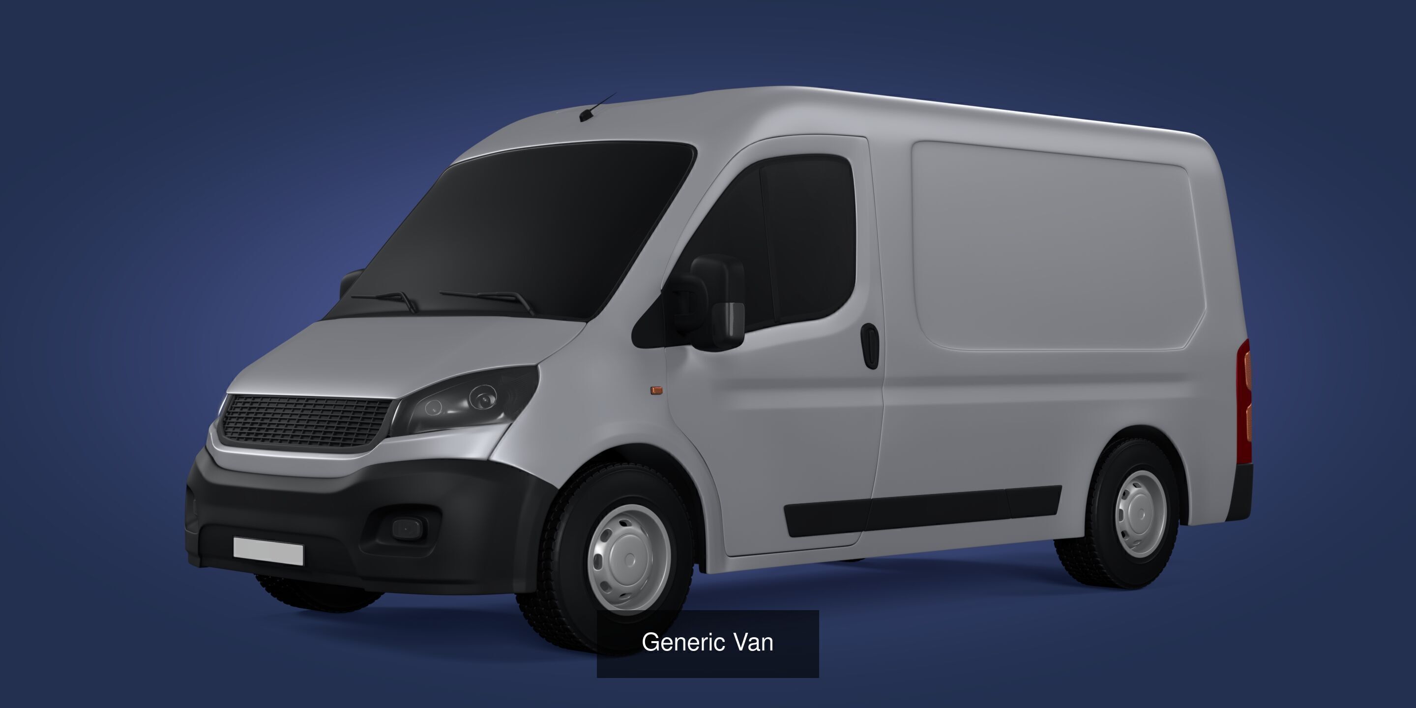 Generic Vehicles - Van - Truck - Large - Small - Container - Box 3D Model Collection_3
