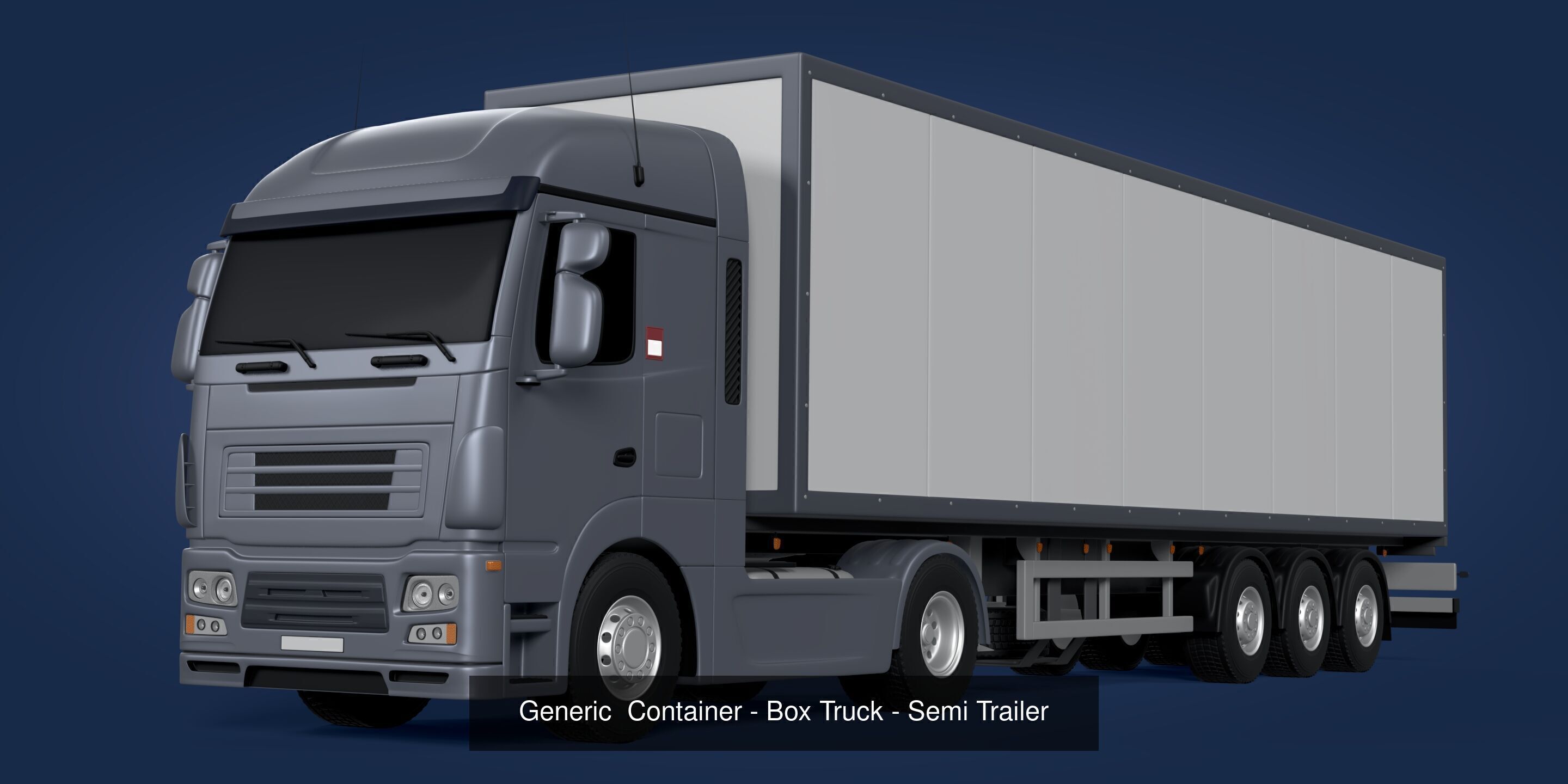 Generic Vehicles - Van - Truck - Large - Small - Container - Box 3D Model Collection_1