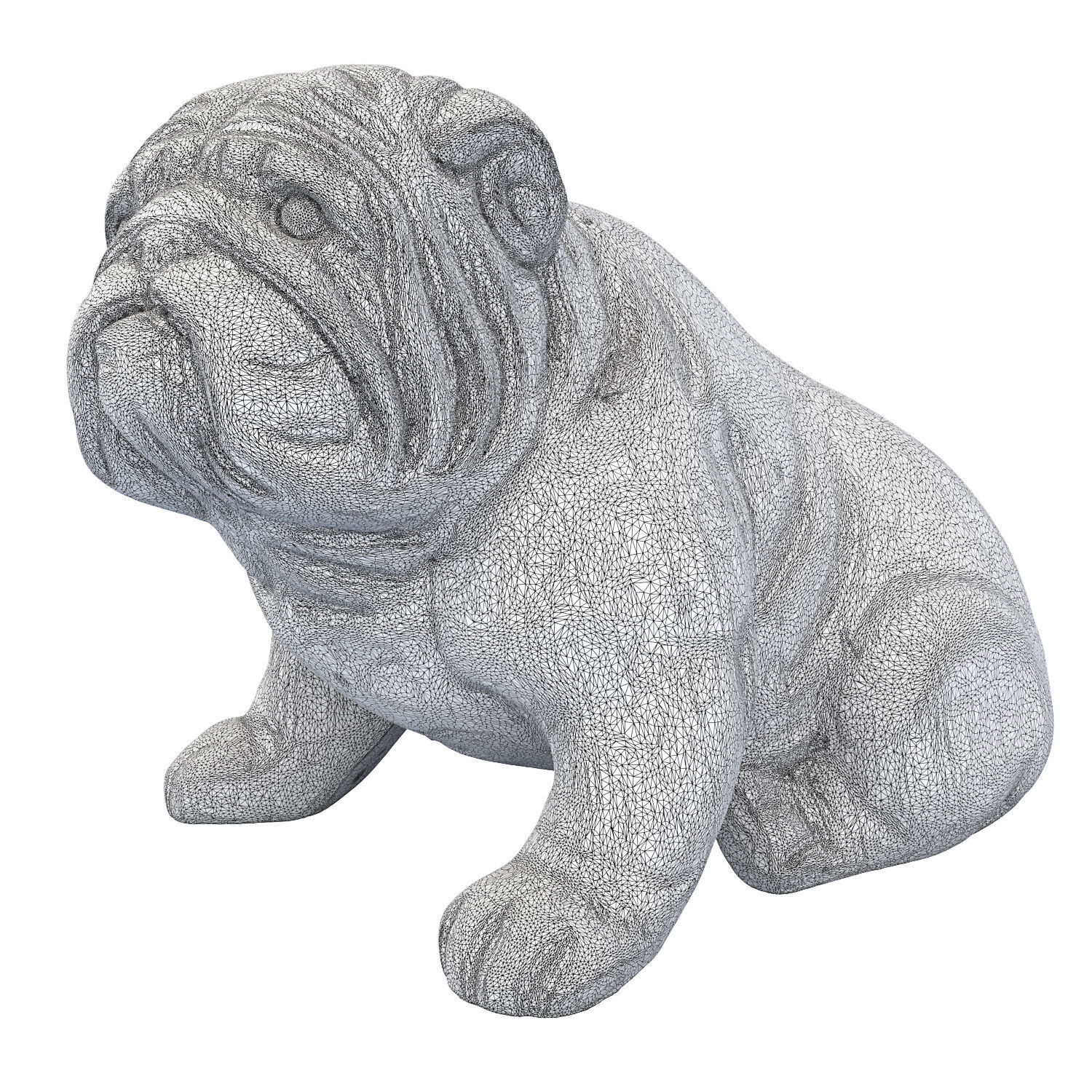 Pug dog figurine 3D model_6