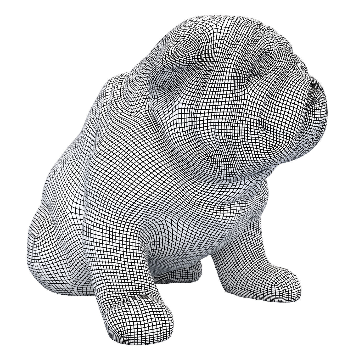 Pug dog figurine 3D model_5