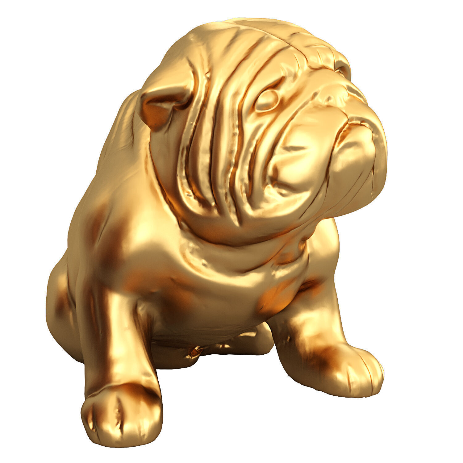 Pug dog figurine 3D model_4