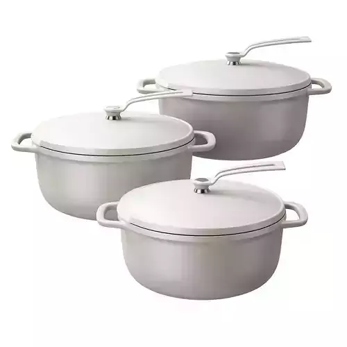 Oven Enameled Cast Iron Pot 2 by Vermicular 3D model