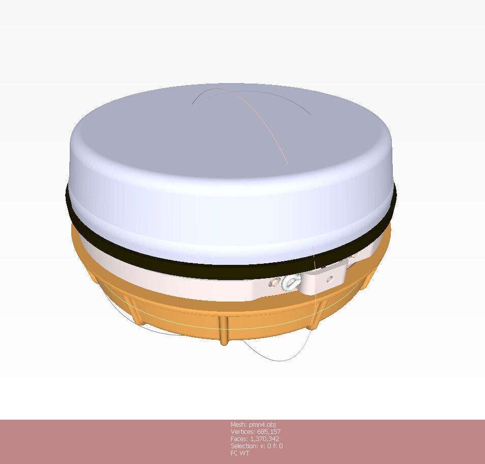 PMN 4  Russian Anti personnel Landmine 3Dprinable moulage 3D model_18