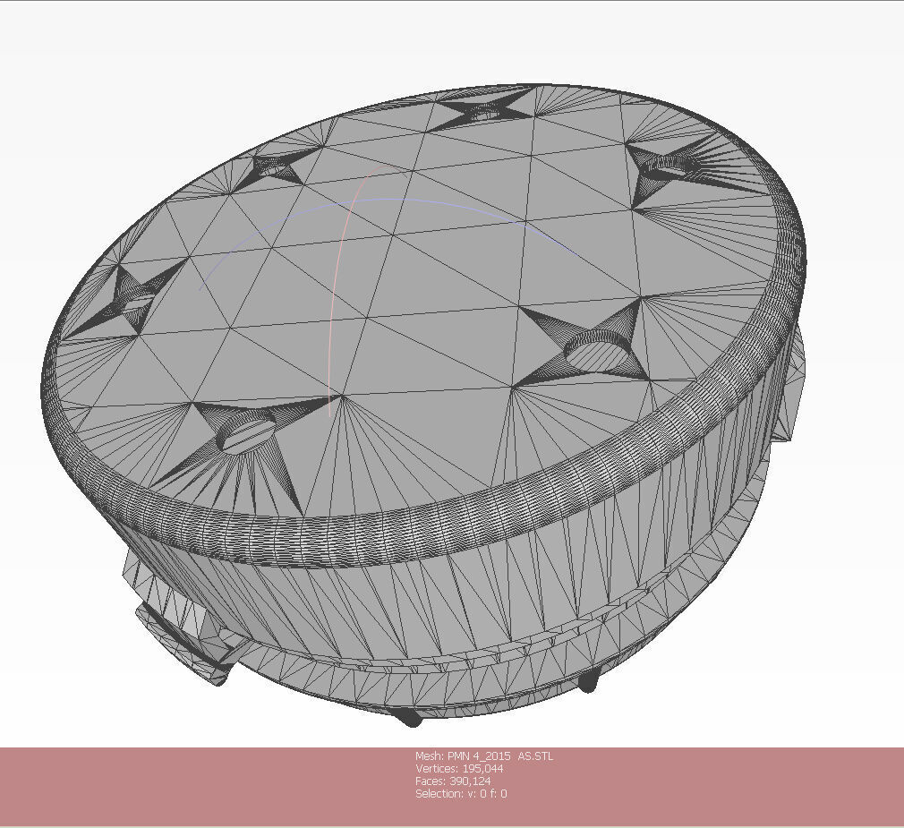 PMN 4  Russian Anti personnel Landmine 3Dprinable moulage 3D model_24