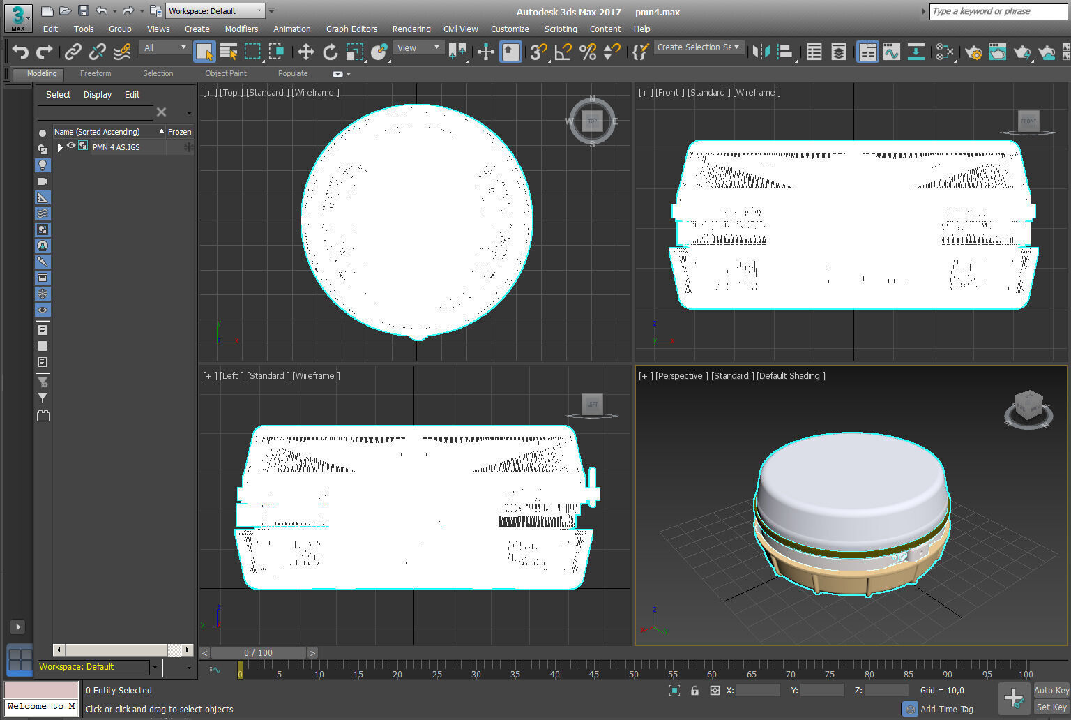 PMN 4  Russian Anti personnel Landmine 3Dprinable moulage 3D model_16