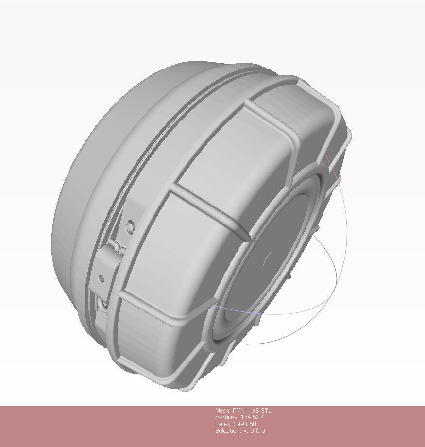 PMN 4  Russian Anti personnel Landmine 3Dprinable moulage 3D model_22