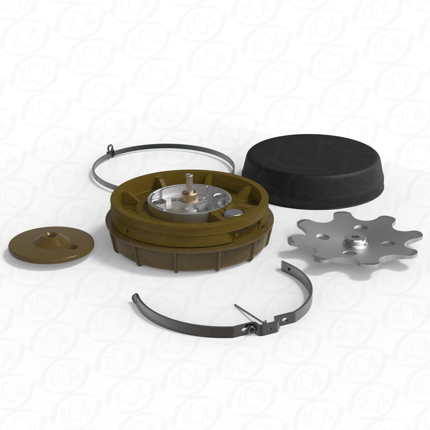 PMN 4  Russian Anti personnel Landmine 3Dprinable moulage 3D model_3