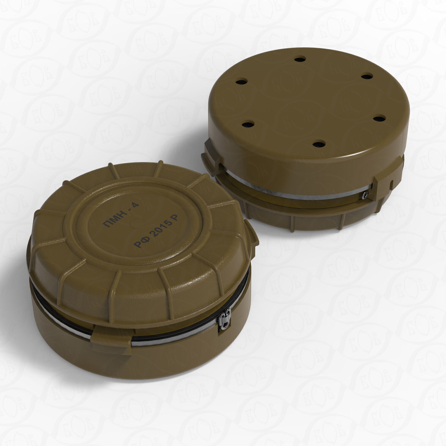 PMN 4  Russian Anti personnel Landmine 3Dprinable moulage 3D model_5