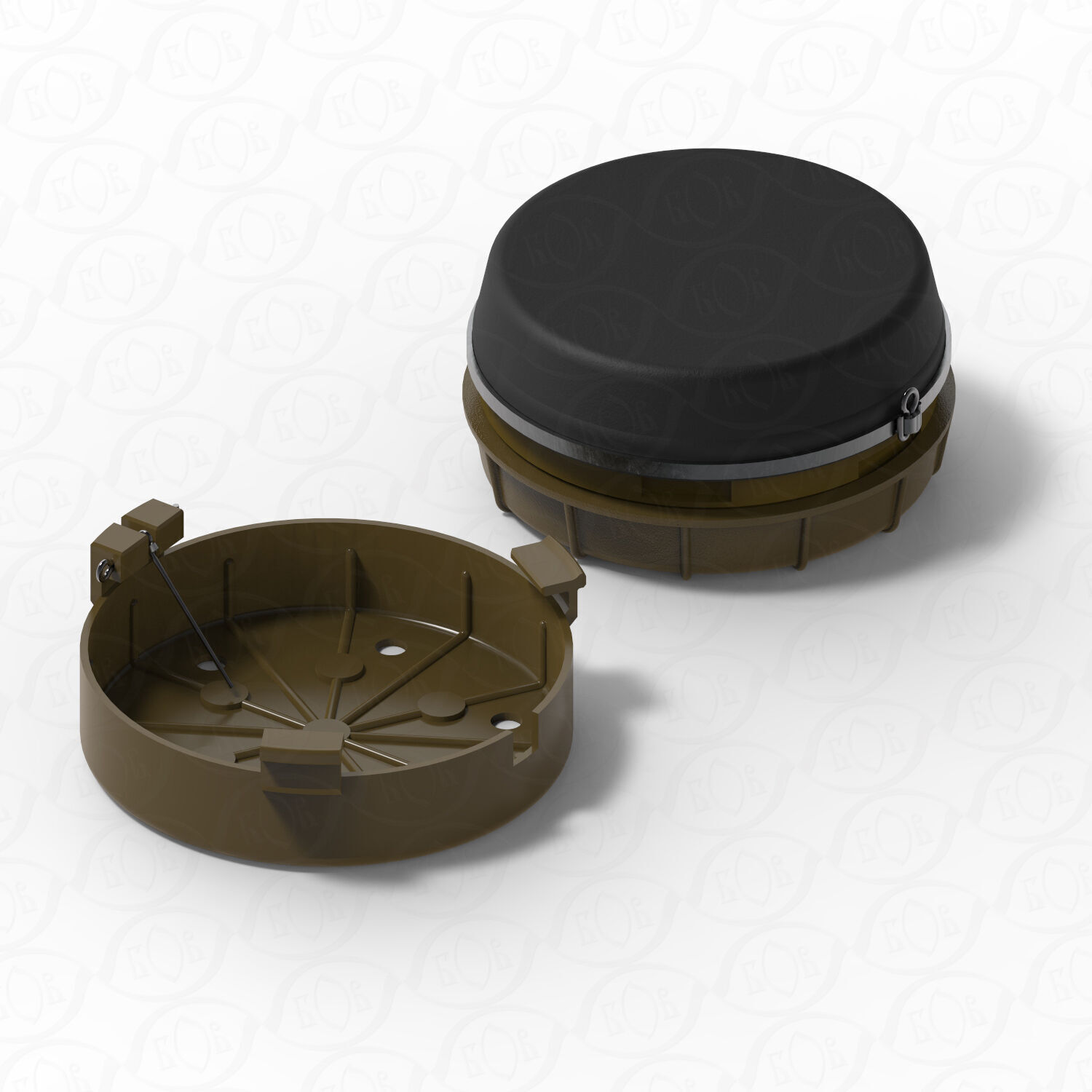 PMN 4  Russian Anti personnel Landmine 3Dprinable moulage 3D model_6