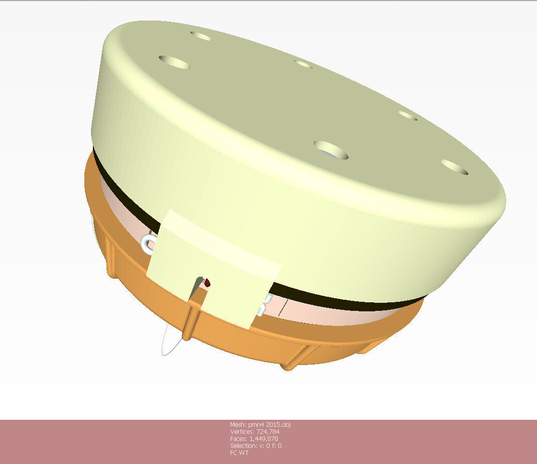 PMN 4  Russian Anti personnel Landmine 3Dprinable moulage 3D model_20