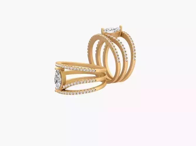 Ladies Diamond Ring - Engagement  Diamond Ring - 