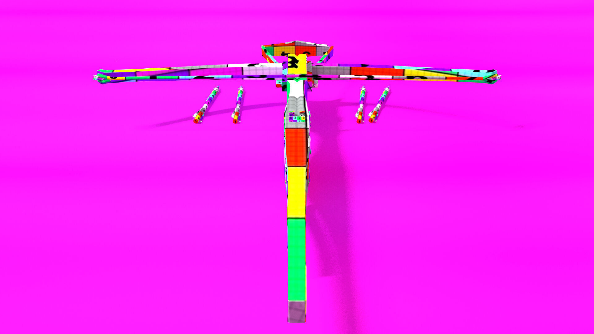 laos Game Crossbow Low-poly 3D model_13