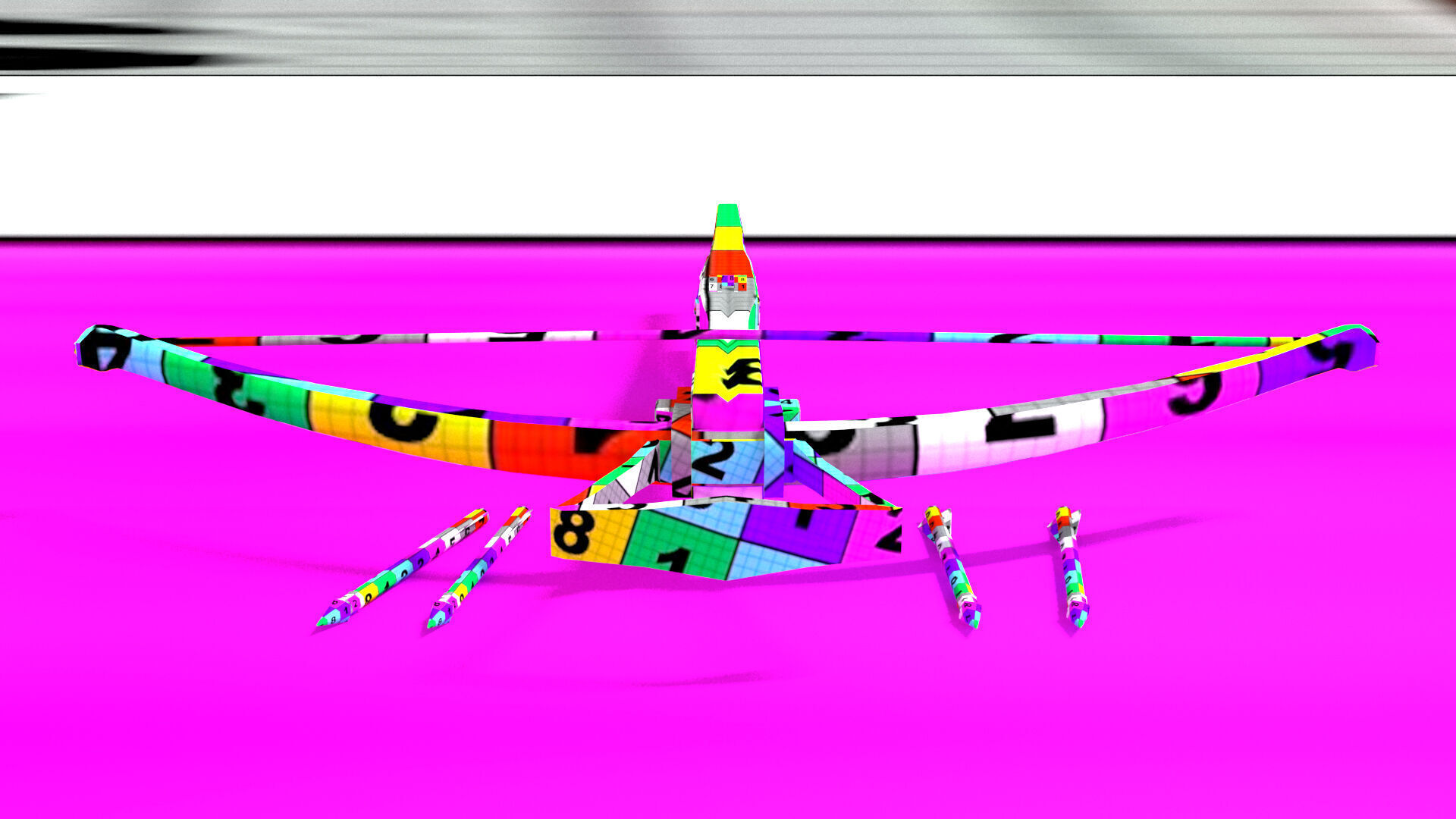 laos Game Crossbow Low-poly 3D model_10