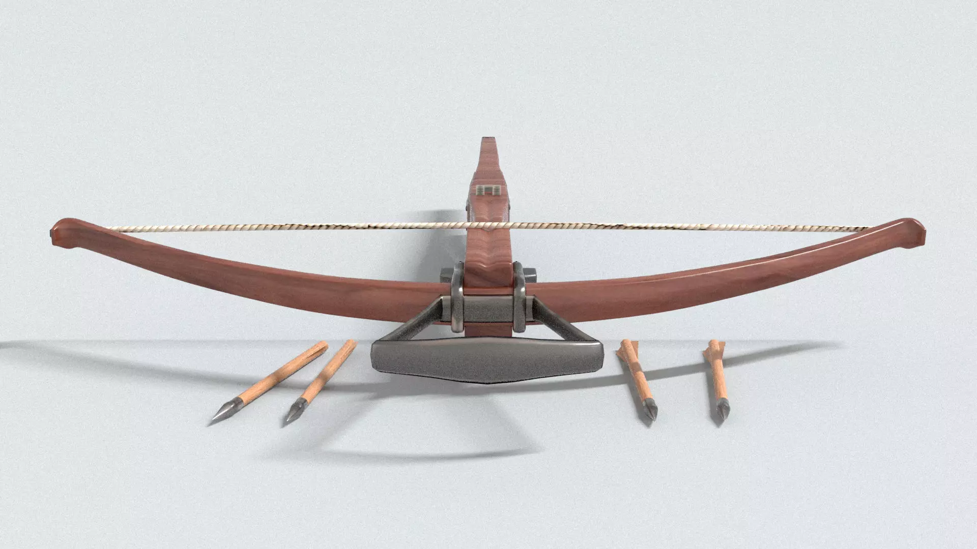 laos Game Crossbow Low-poly 3D model_0