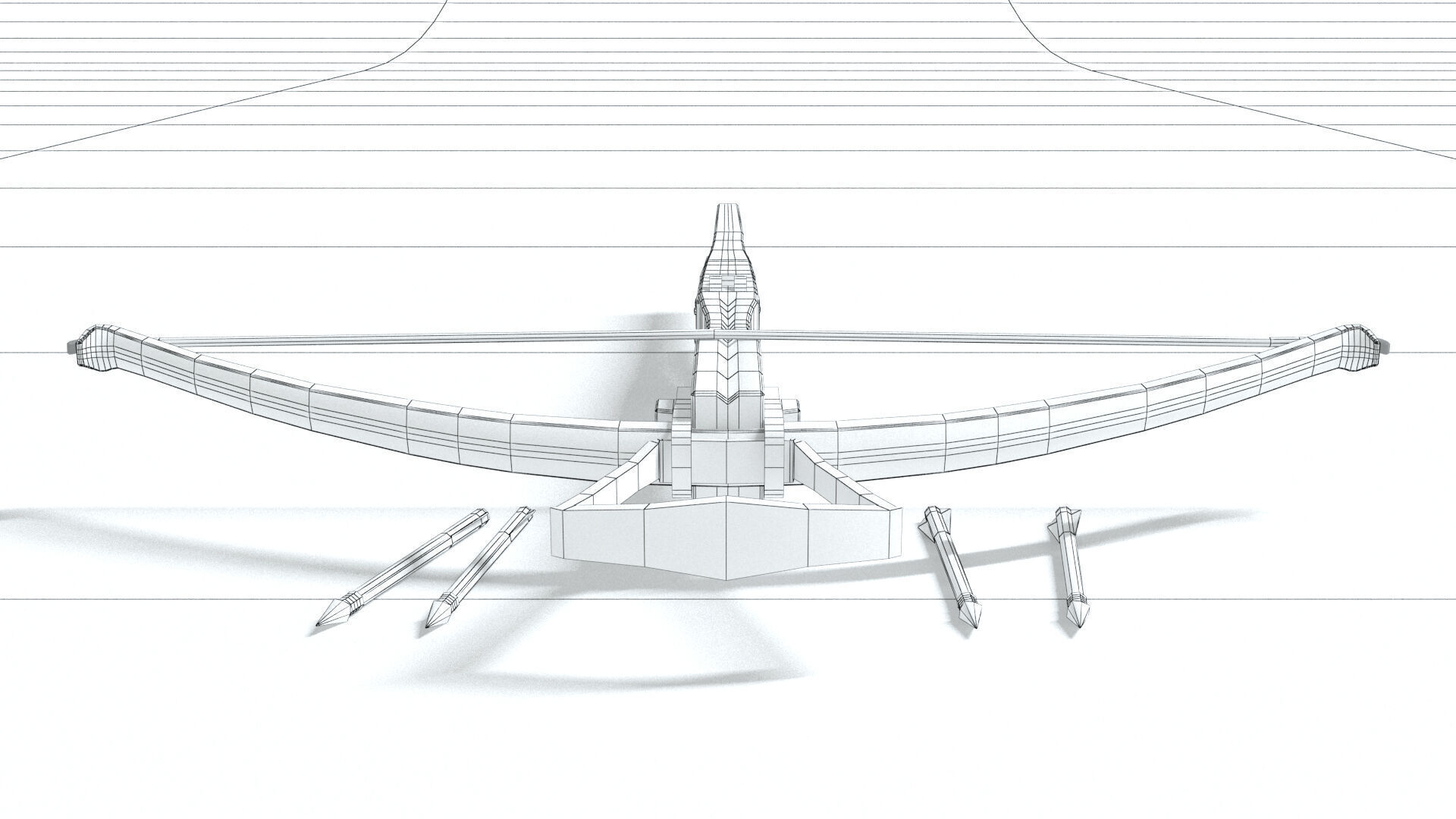 laos Game Crossbow Low-poly 3D model_5