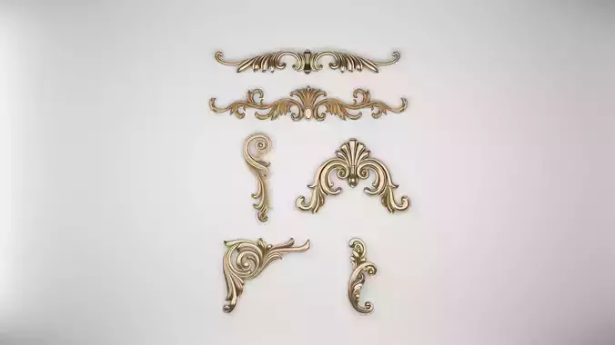 ARCHITECTURAL KITBASH- Ornamental- Carved decor