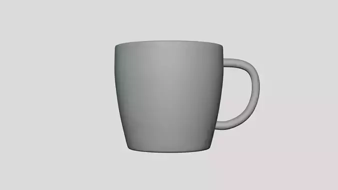 Basic Oval Cup - Geometry Only No Textures No Materials