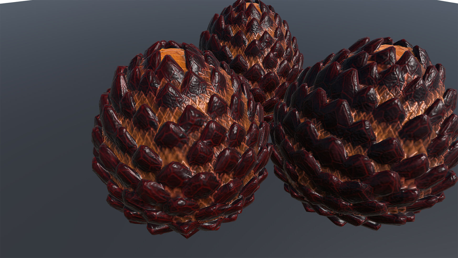 Fantasy Dragon Eggs 3D Models with PBR Textures Low-poly 3D model_4