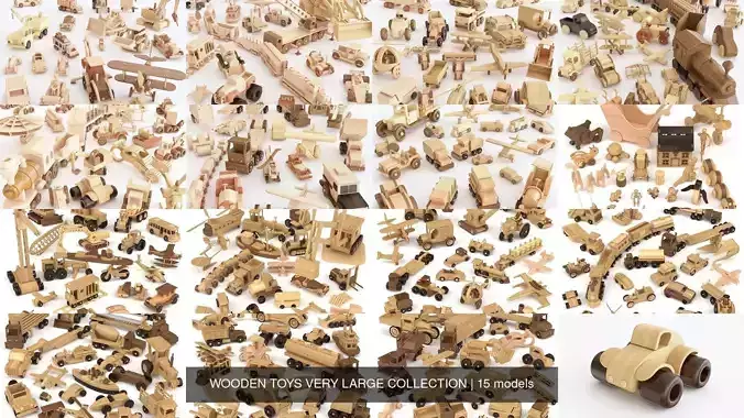 WOODEN TOYS VERY LARGE COLLECTION 