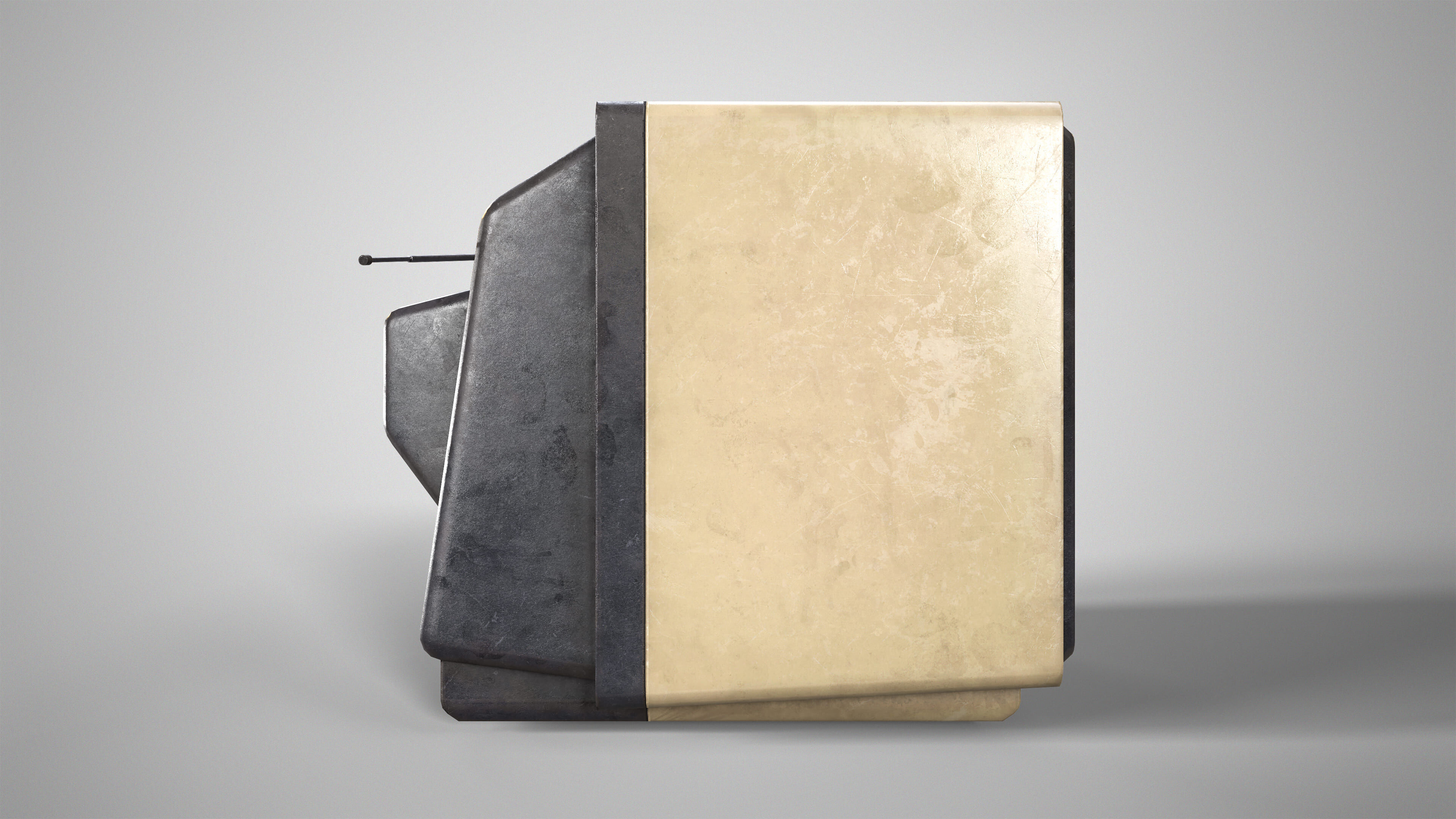 Vintage TV - Retro CRT Television Gameready AAA Low-poly 3D model_7