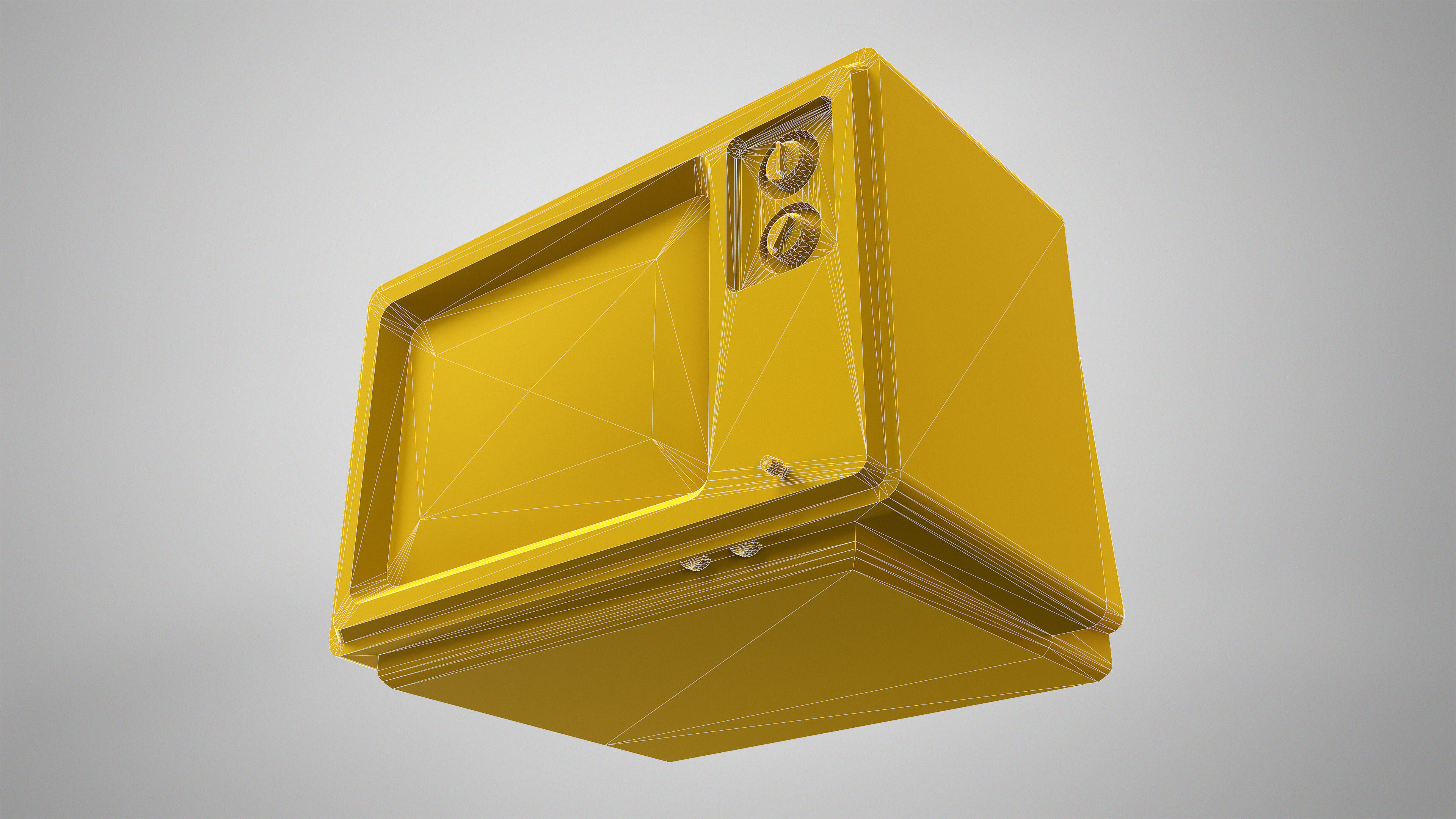 Vintage TV - Retro CRT Television Gameready AAA Low-poly 3D model_12