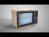 Vintage TV - Retro CRT Television Gameready AAA Low-poly 3D model_1