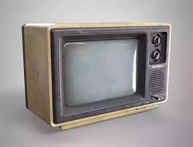 Vintage TV - Retro CRT Television Gameready AAA Low-poly 3D model