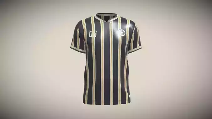 Soccer jersey Player-06 In Low Poly