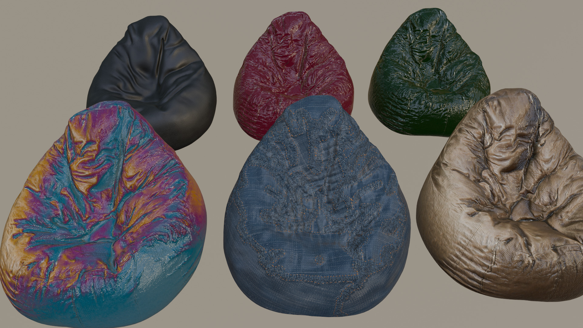 Bean Bag chair 3D model_25