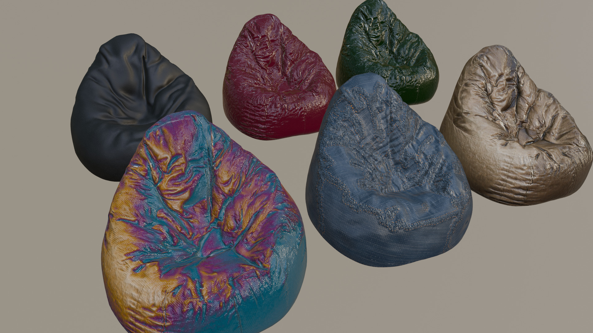 Bean Bag chair 3D model_14