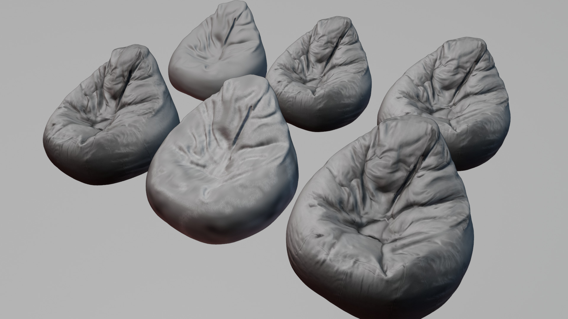 Bean Bag chair 3D model_40